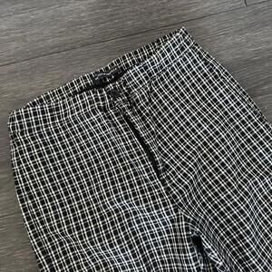Brandy Melville black and white plaid trousers